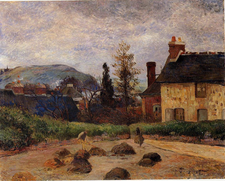 Returning from the Harvest - Paul Gauguin Painting